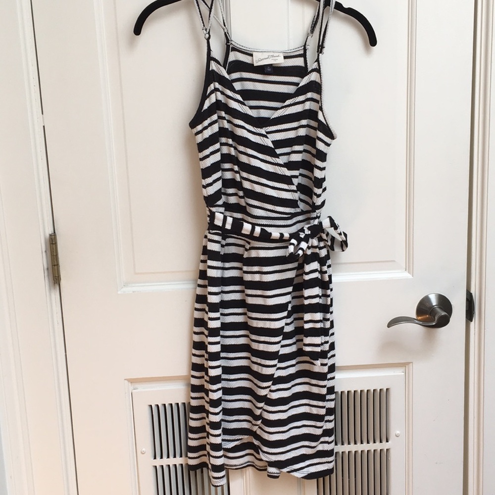Universal Thread black white stripe wrap dress.